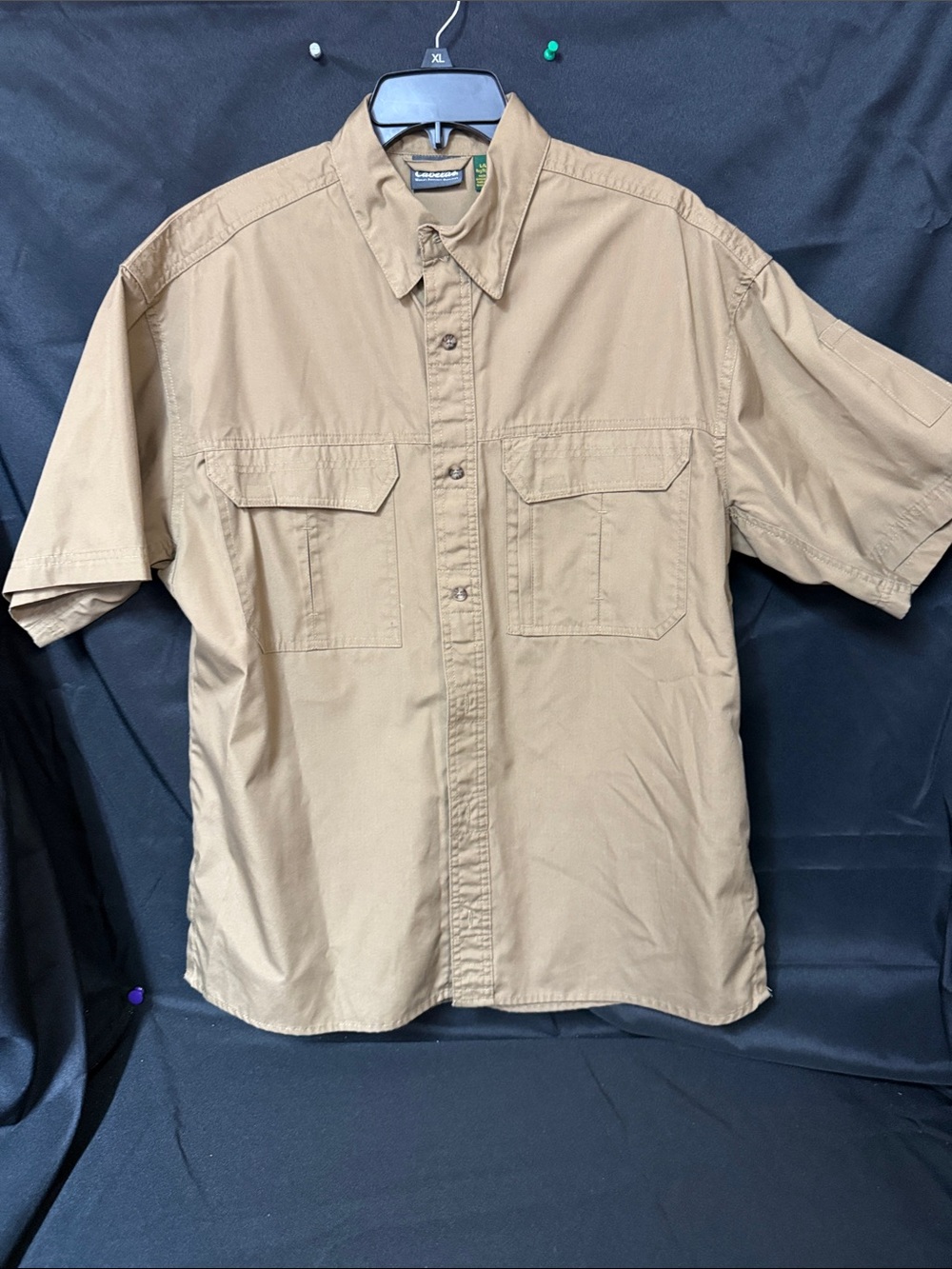 Cabela's Short-Sleeve Button-Down Shirt in Tan